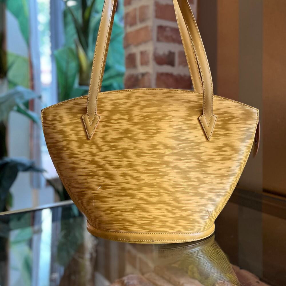 LOUIS VUITTON Saint Jacques Yellow Epi Leather Vintage Tote Bag